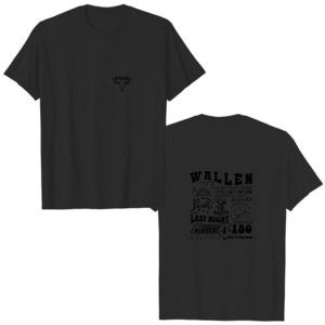 Wallen Western Country Music Tour 2 Sided Graphic Unisex T-Shirt
